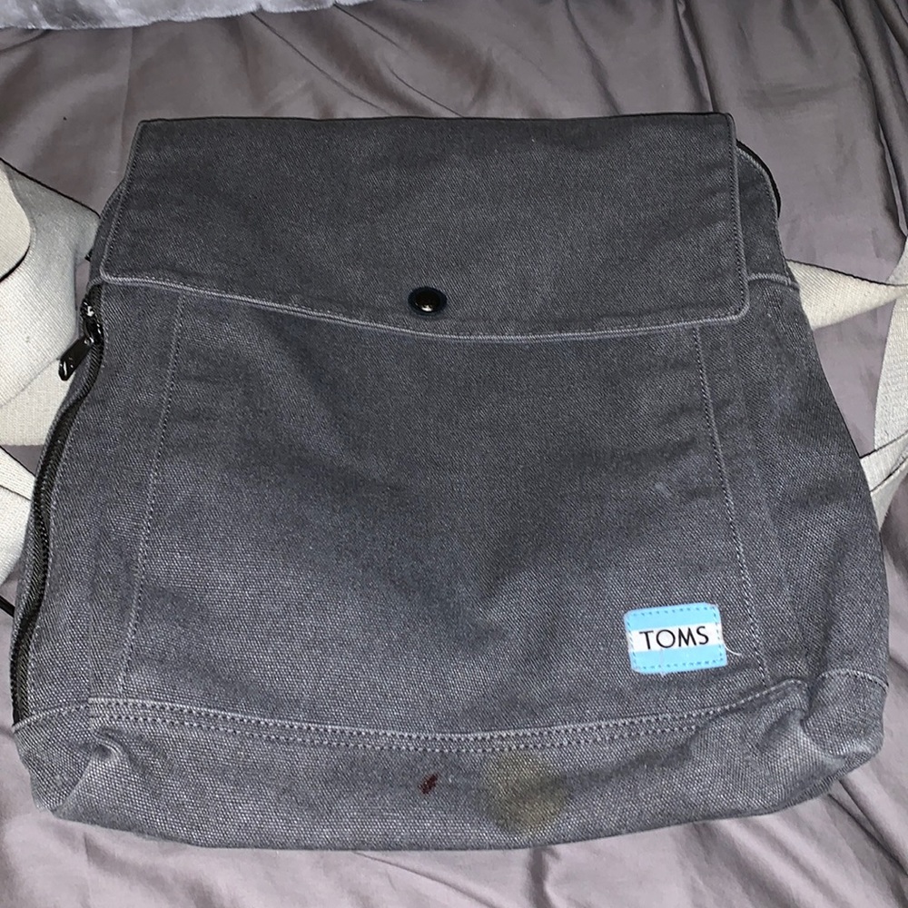 TOMS Gray Jean Backpack/ Bag